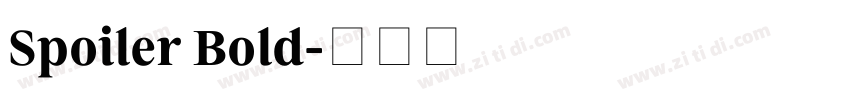 Spoiler Bold字体转换